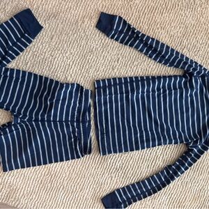 Hanna Andersson Navy and White Striped Kids Pajama Set